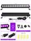 36W LED Black Light Bar, Premium Flood Light with Plug+Switch+5ft Cord, Light Up 21x21ft Area, for Halloween Glow Fluorescent Party Bedroom Game Room Body Paint Stage Lighting